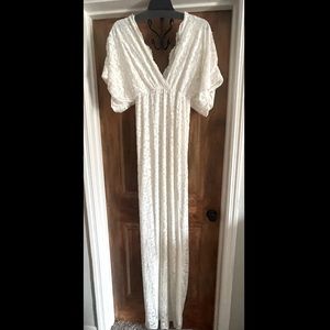 Boho Ivory lace maternity gown Size Small